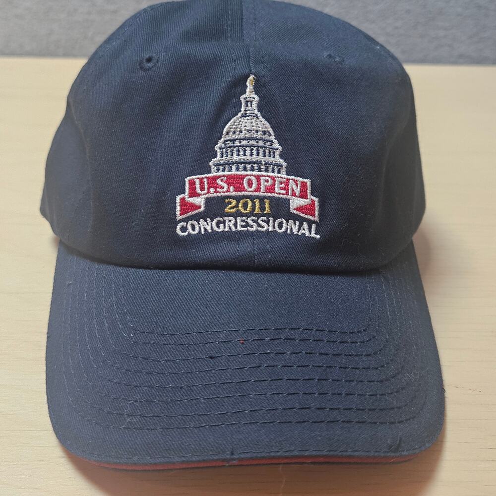 2011 US Open Congressional Hat Navy Blue USGA Member Golf Baseball Cap Strapback